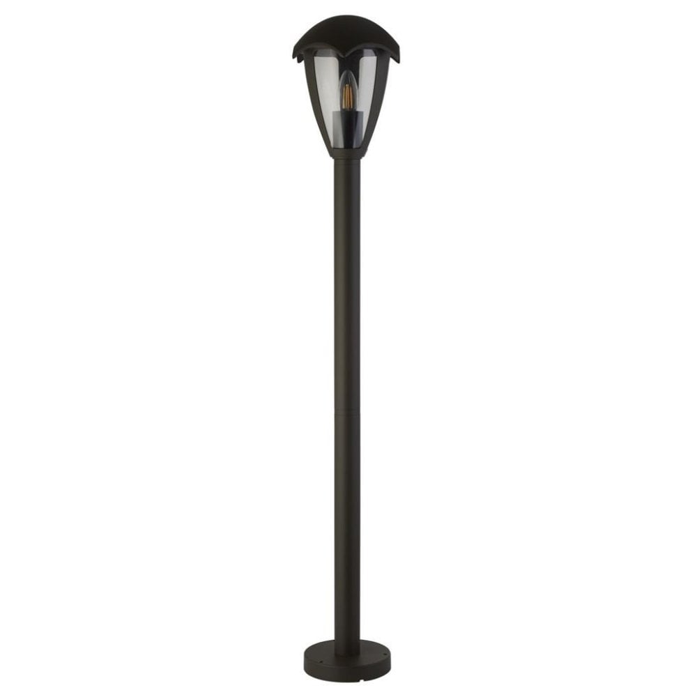 Searchlight Bembridge 97cm Outdoor Post - Grey & Clear Polycarbonate