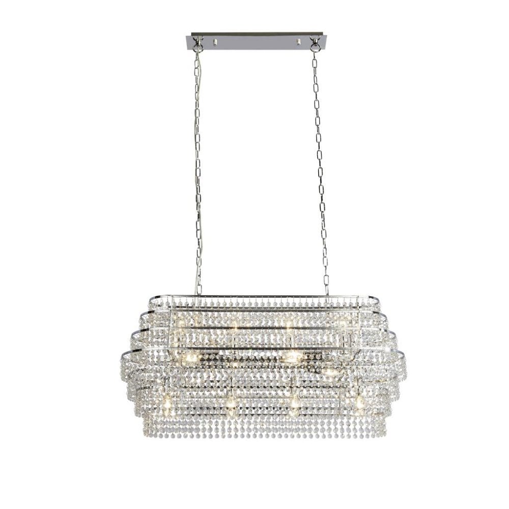Searchlight Radfield 12 Light Ceiling Pendant - Chrome & Crystal