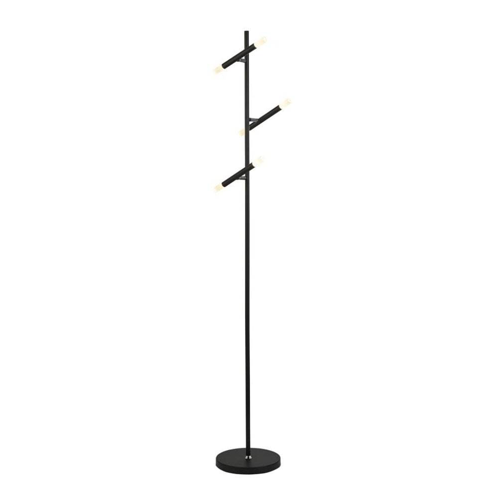 Searchlight Wapping 3 Light LED Floor Lamp - Black & Acrylic