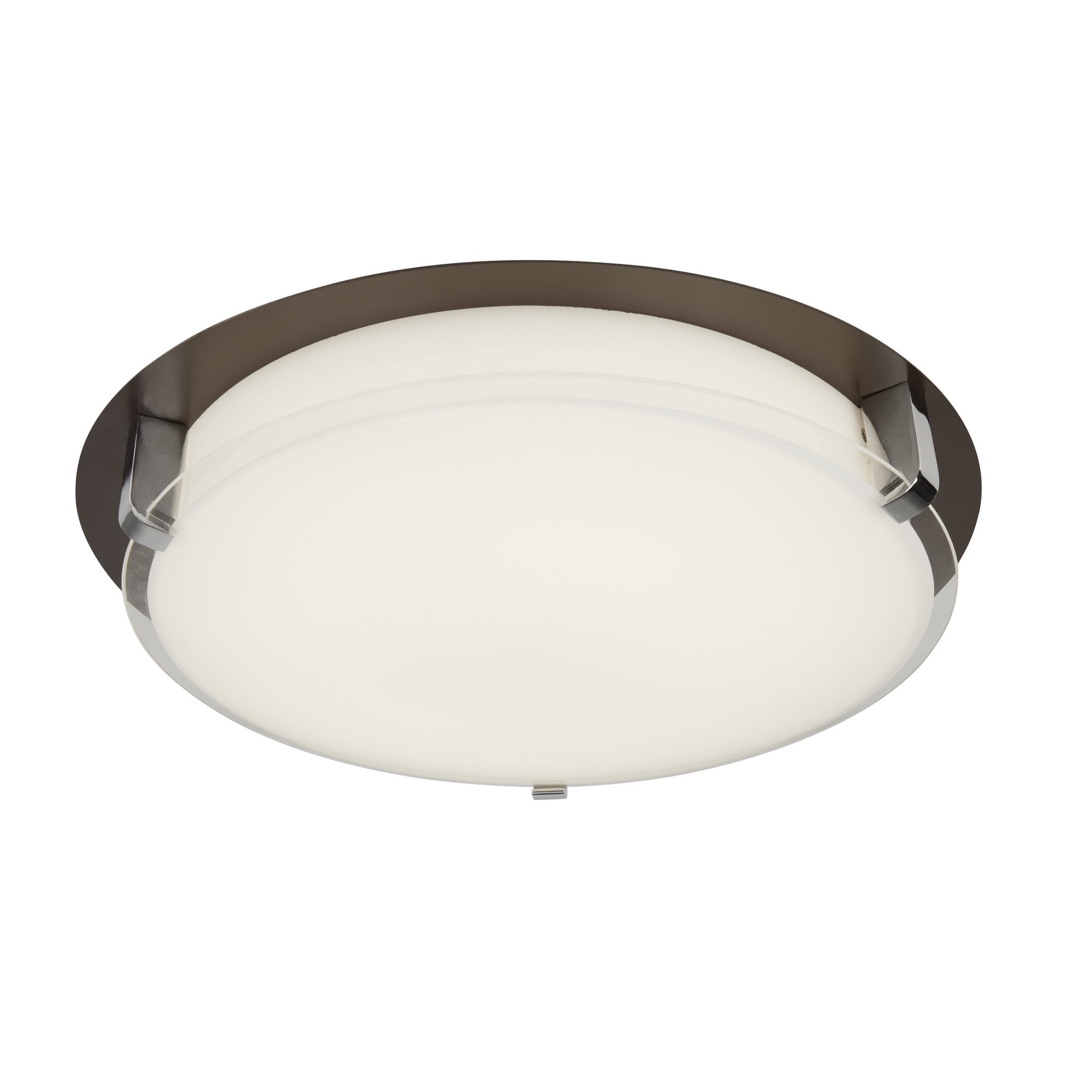 Searchlight Eastlake LED Flush - Brown & Opal Glass