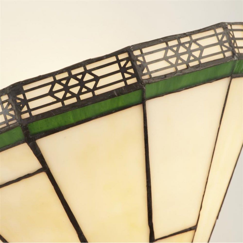 Searchlight Nelson Wall Light - Brass & Stained Glass