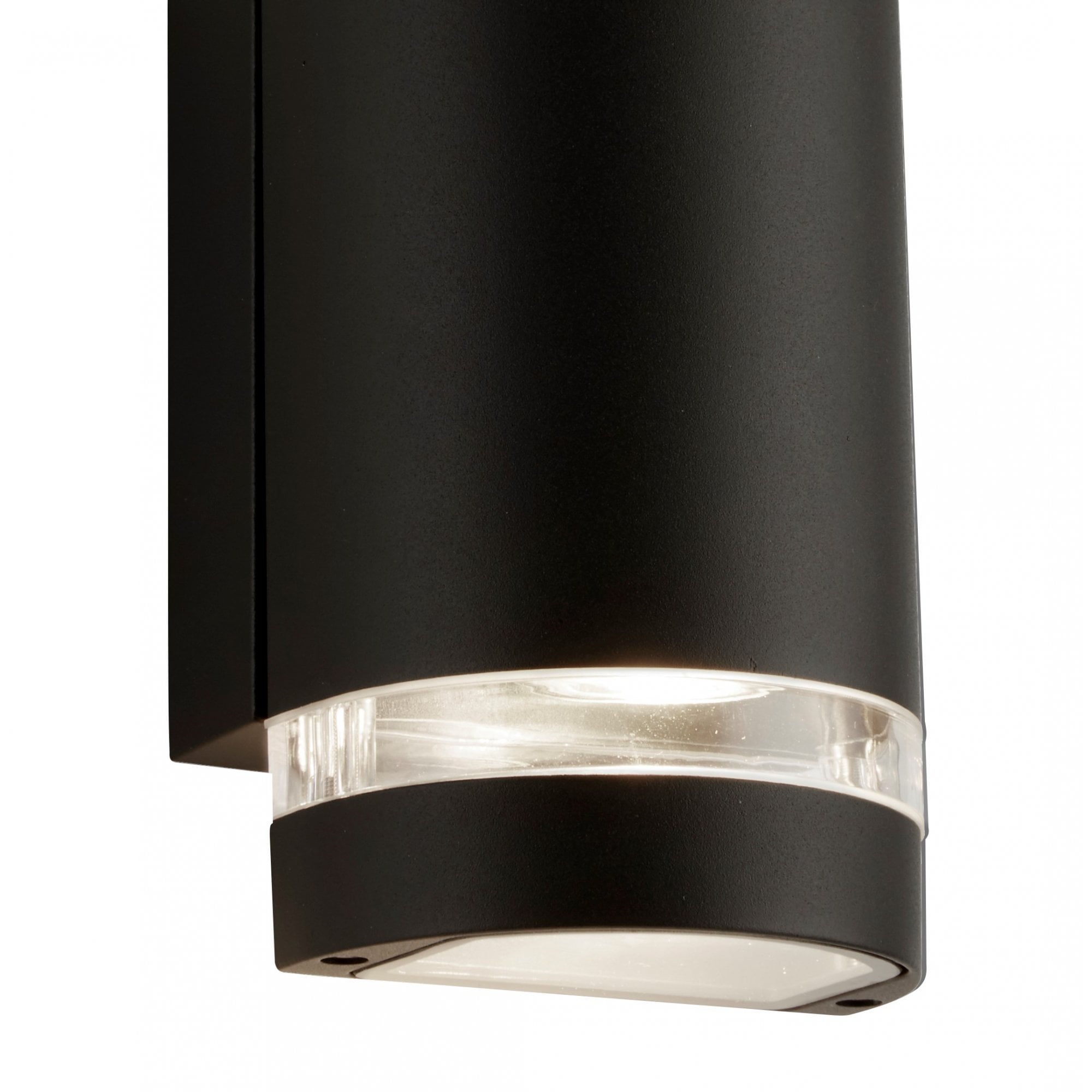Searchlight Shelley Outdoor 2 Light Wall Light - Black, Glass & Polycarbonate