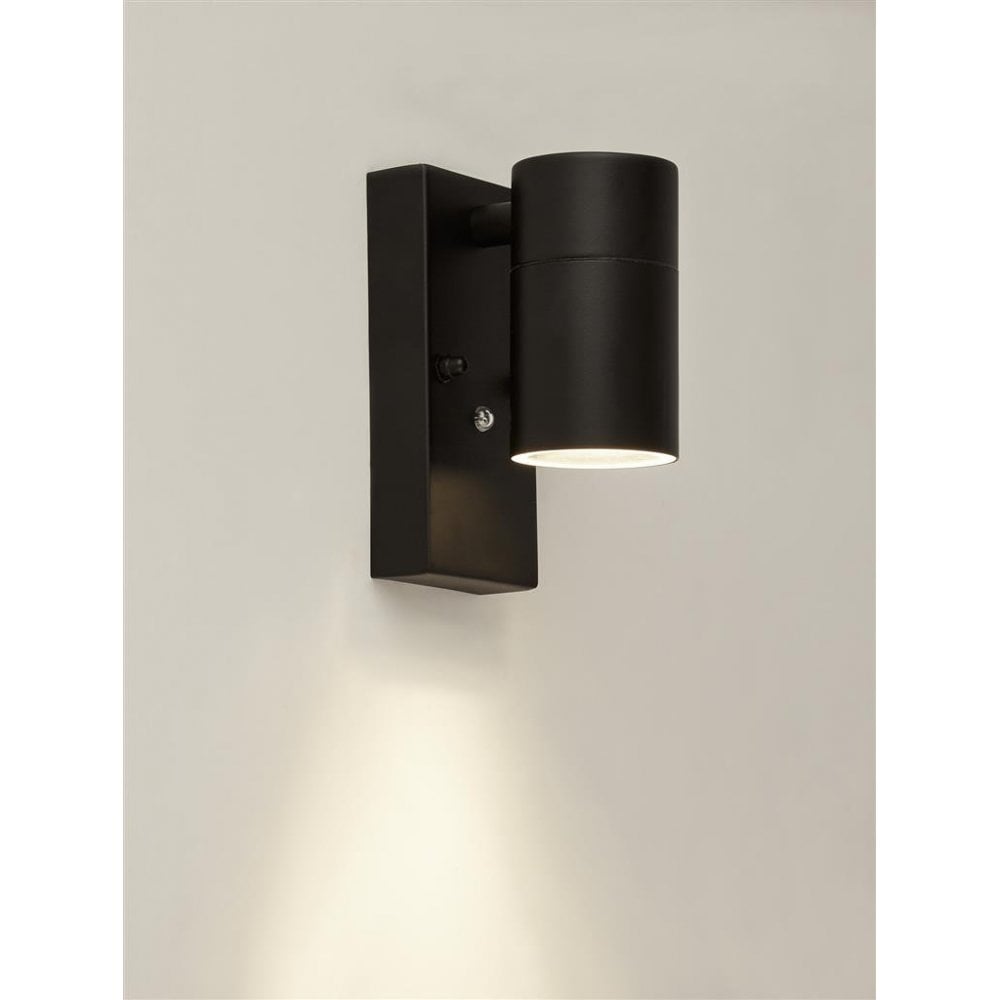 Searchlight Raymond Outdoor Wall Light - Black Metal