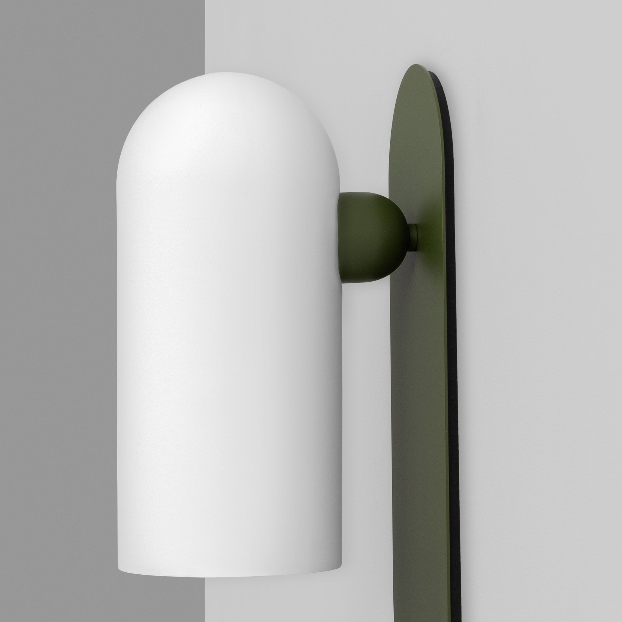 Schwung Odyssey Galloway Medium Single Wall Sconce Light - Opal Matte Glass