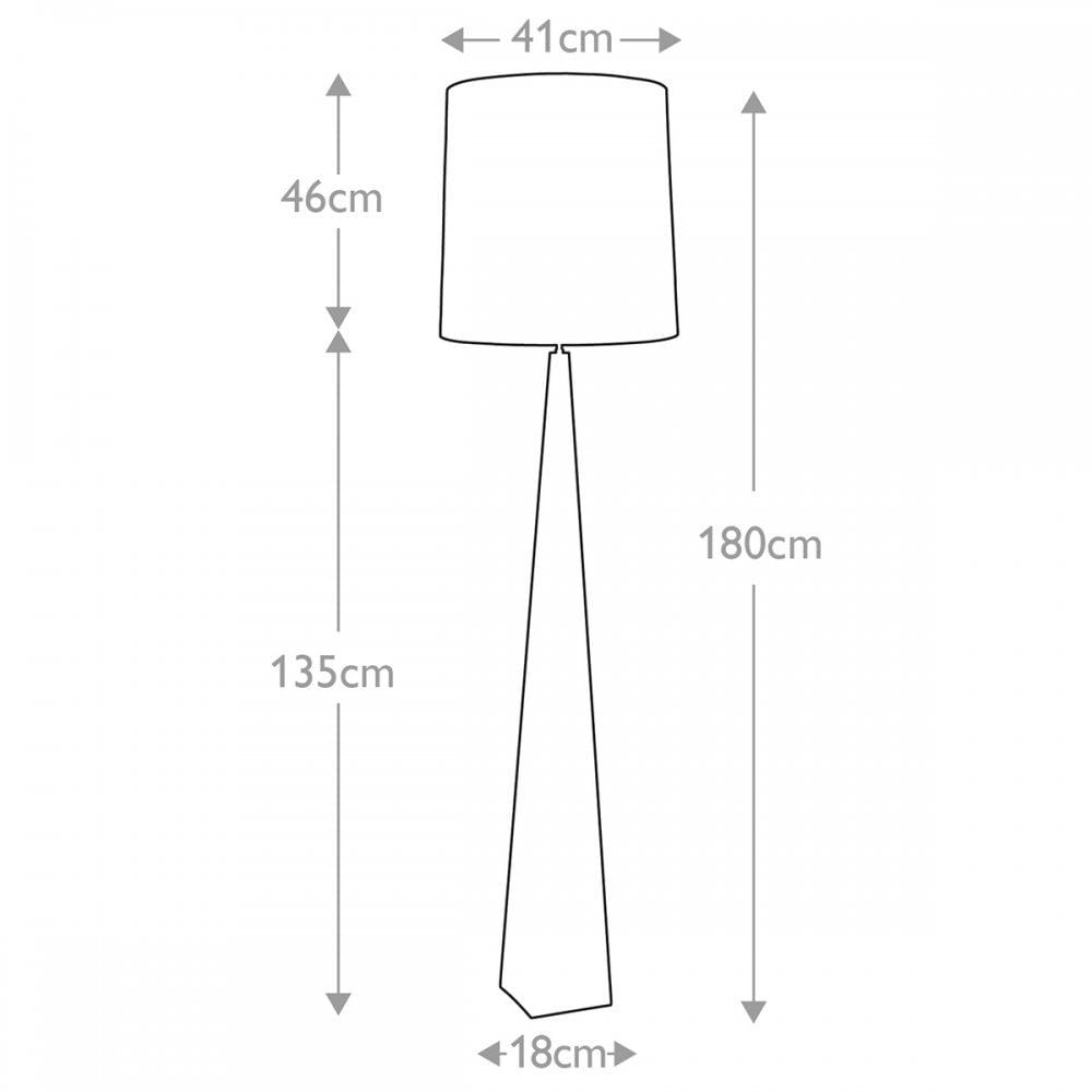 Elstead Ascent 1 Light Floor Lamp - Polished Nickel