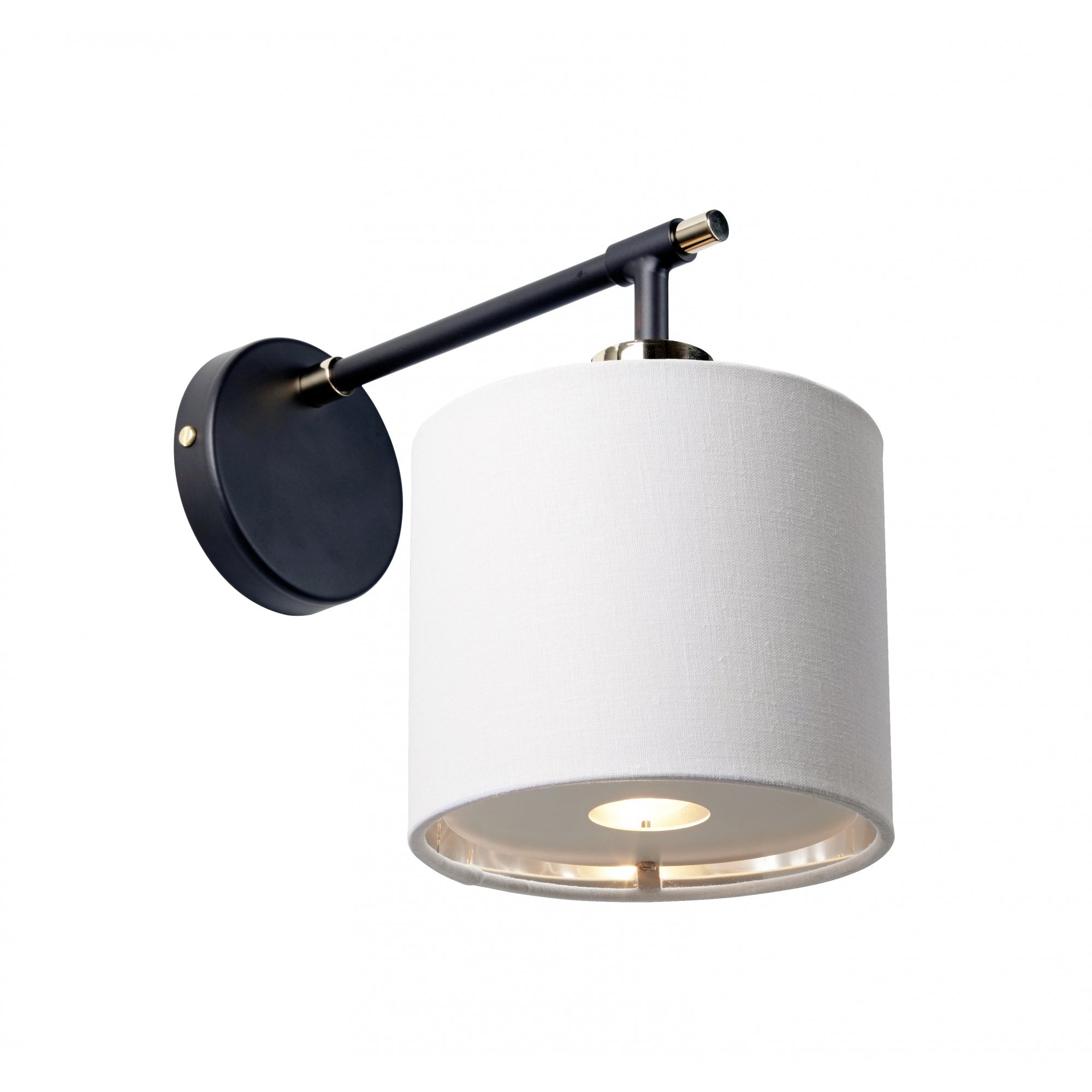 Elstead Balance 1 Light Wall Light - Black & Polished Nickel