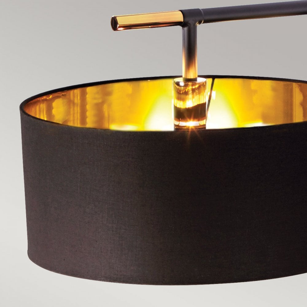 Elstead Balance 1 Light Floor Lamp - Black & Polished Brass