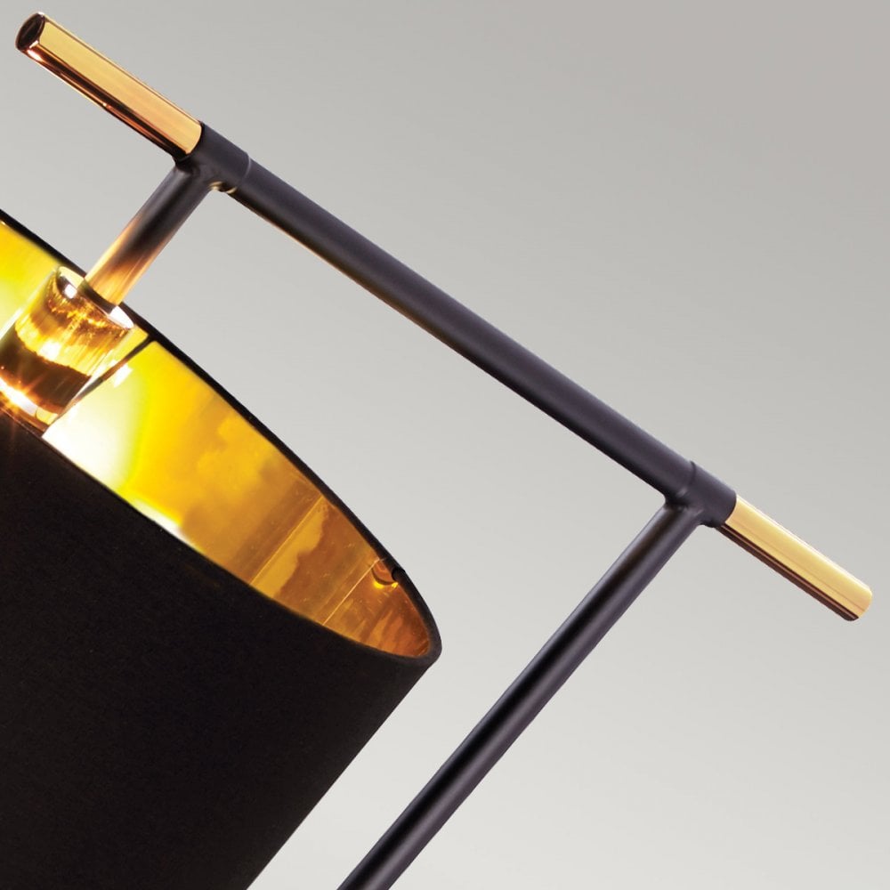 Elstead Balance 1 Light Floor Lamp - Black & Polished Brass