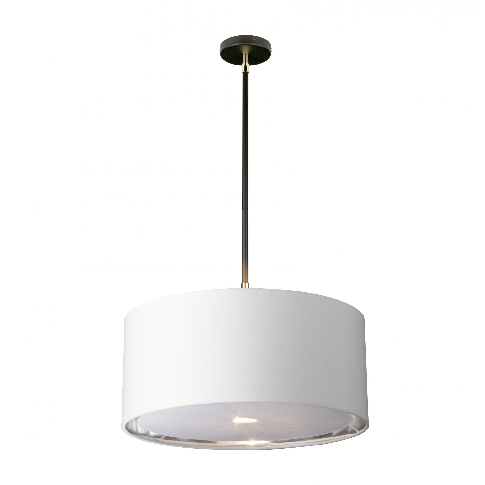Elstead Balance 1 Light Pendant - Black & Polished Nickel
