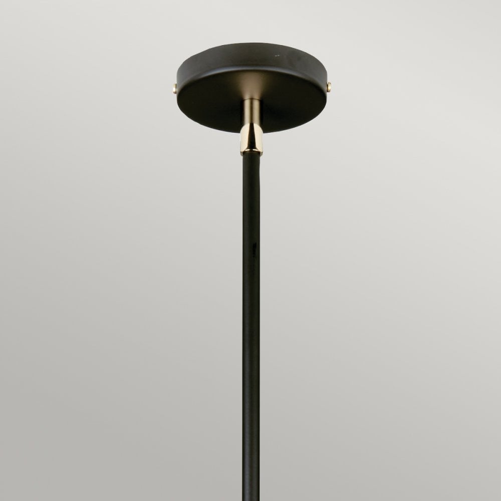 Elstead Balance 1 Light Pendant - Black & Polished Nickel