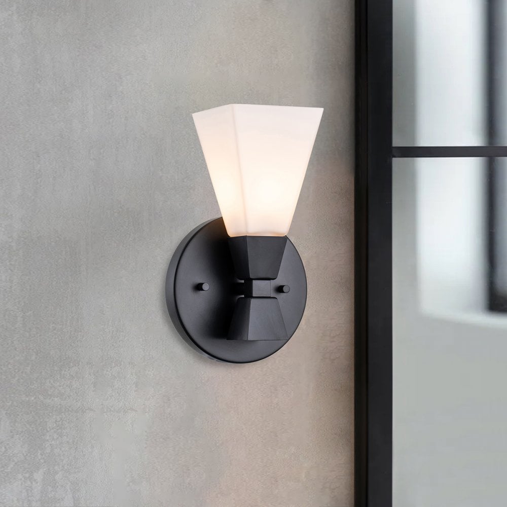 Elstead Bowtie 1 Light Wall Light - Matte Black