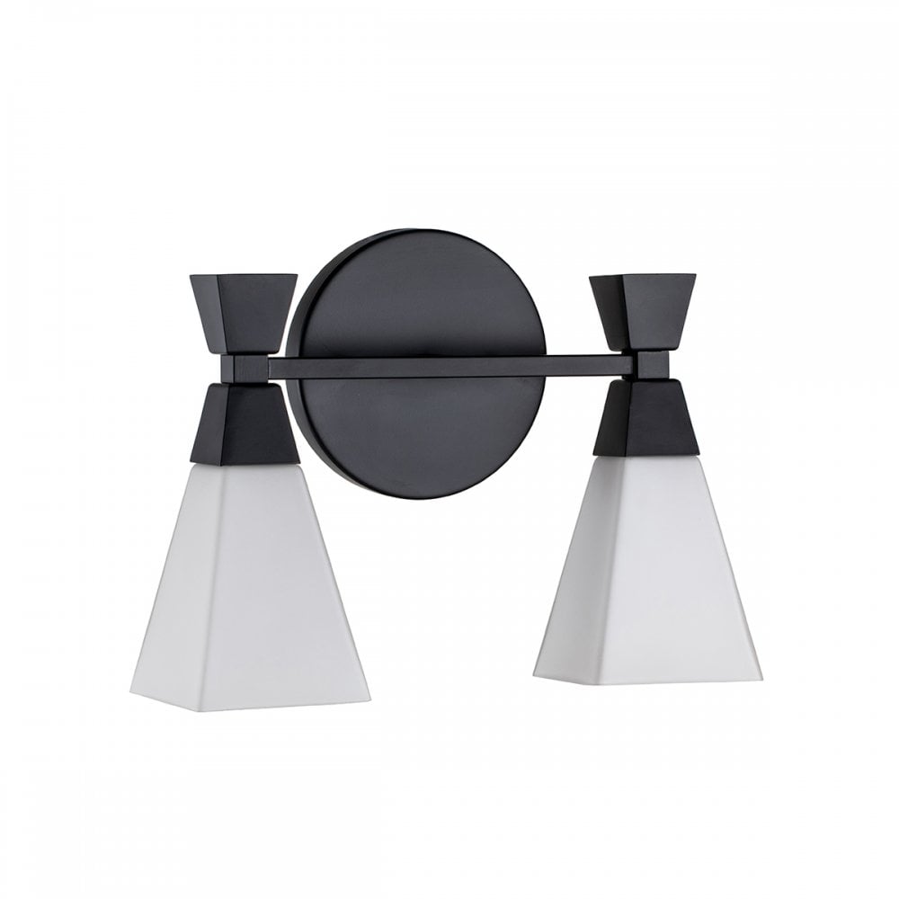 Elstead Bowtie 2 Light Wall Light - Matte Black