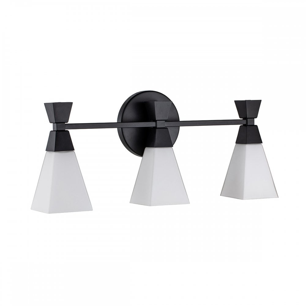 Elstead Bowtie 3 Light Wall Light - Matte Black