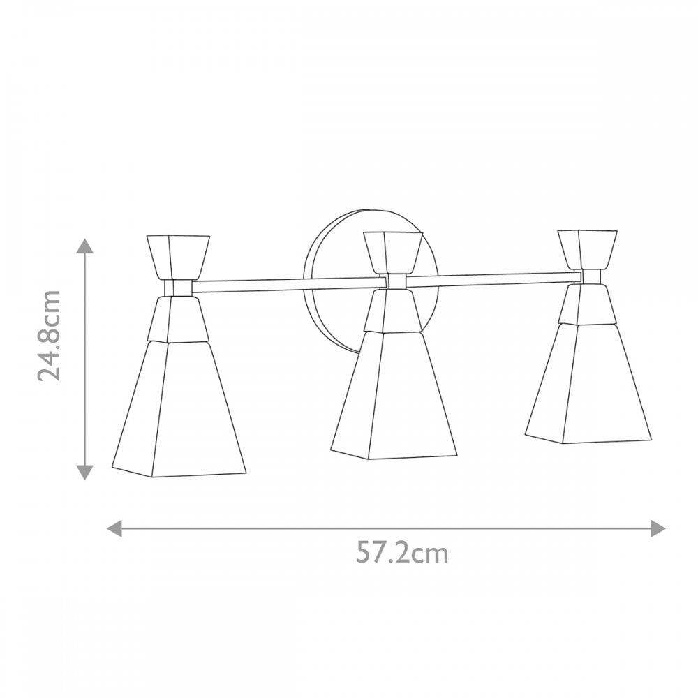 Elstead Bowtie 3 Light Wall Light - Matte Black