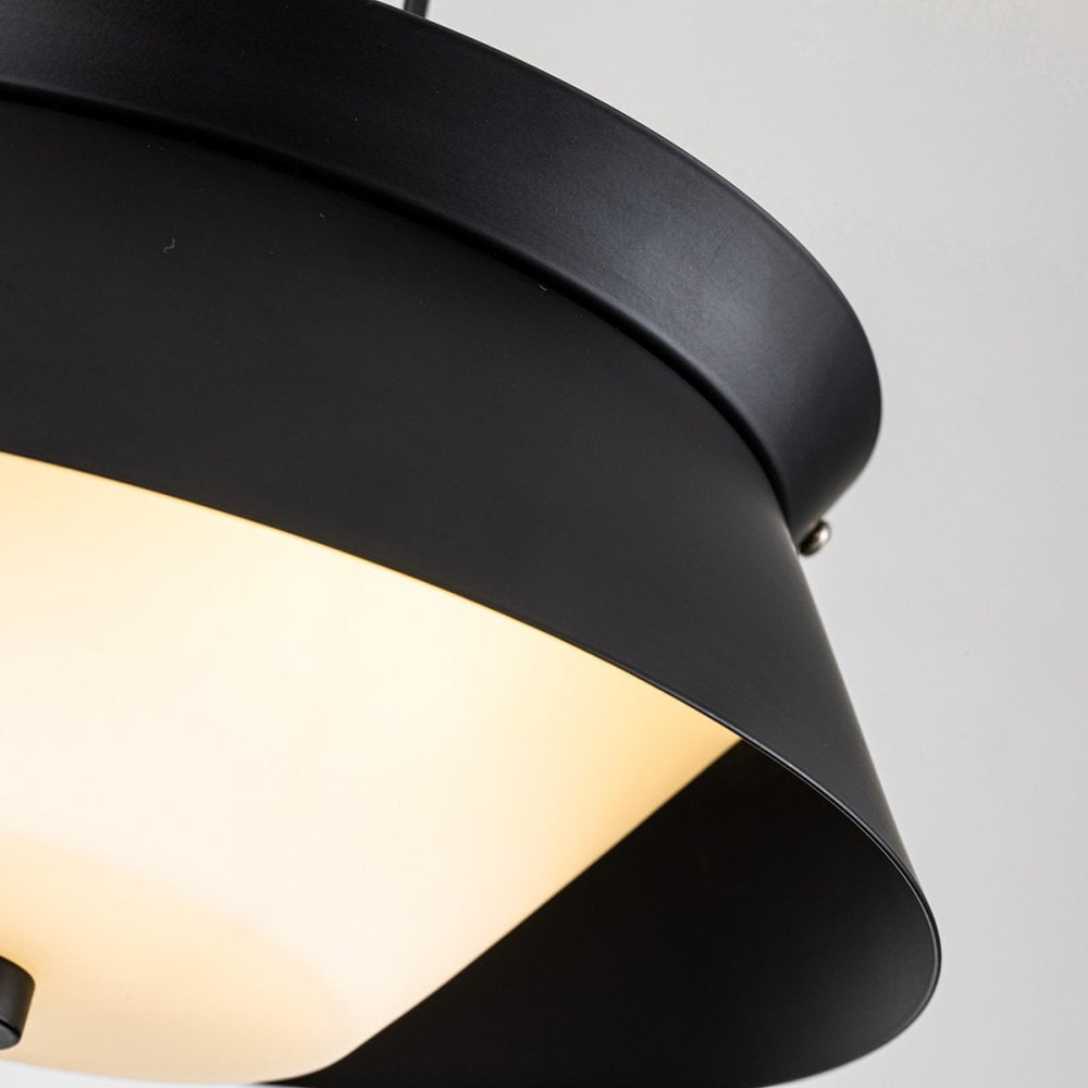 Elstead Bowtie 2 Light Flush Mount - Matte Black