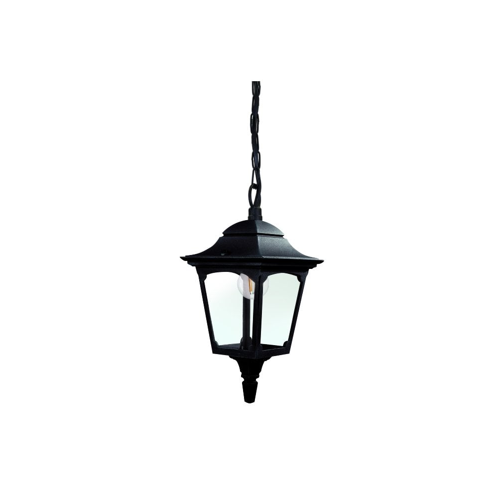Elstead Chapel Mini 1 Light Chain Lantern - Black