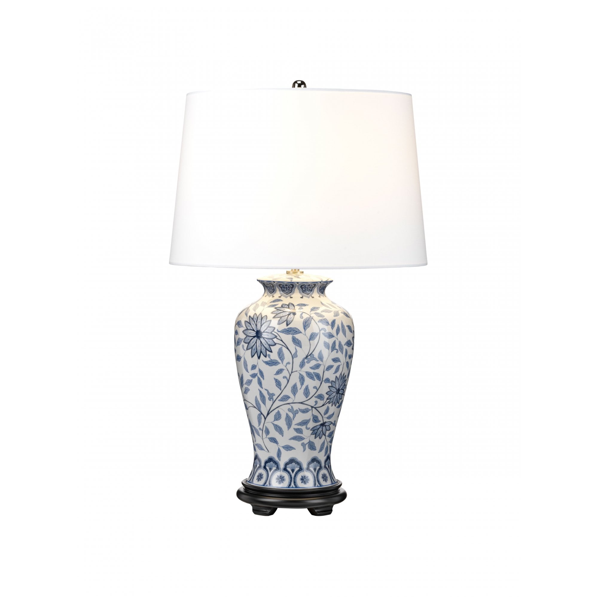 Elstead Ying 1 Light Table Lamp - Blue & White
