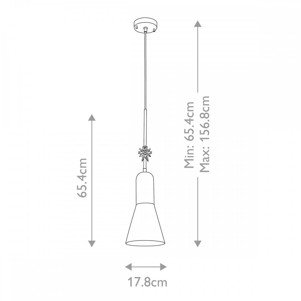 Elstead Etoile 1 Light Medium Pendant - Aged Brass & Gold Leaf