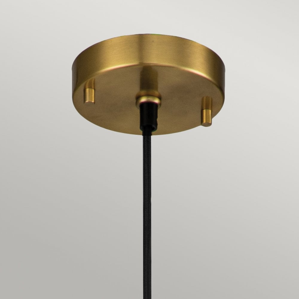 Elstead Etoile 1 Light Small Pendant - Aged Brass & Gold Leaf