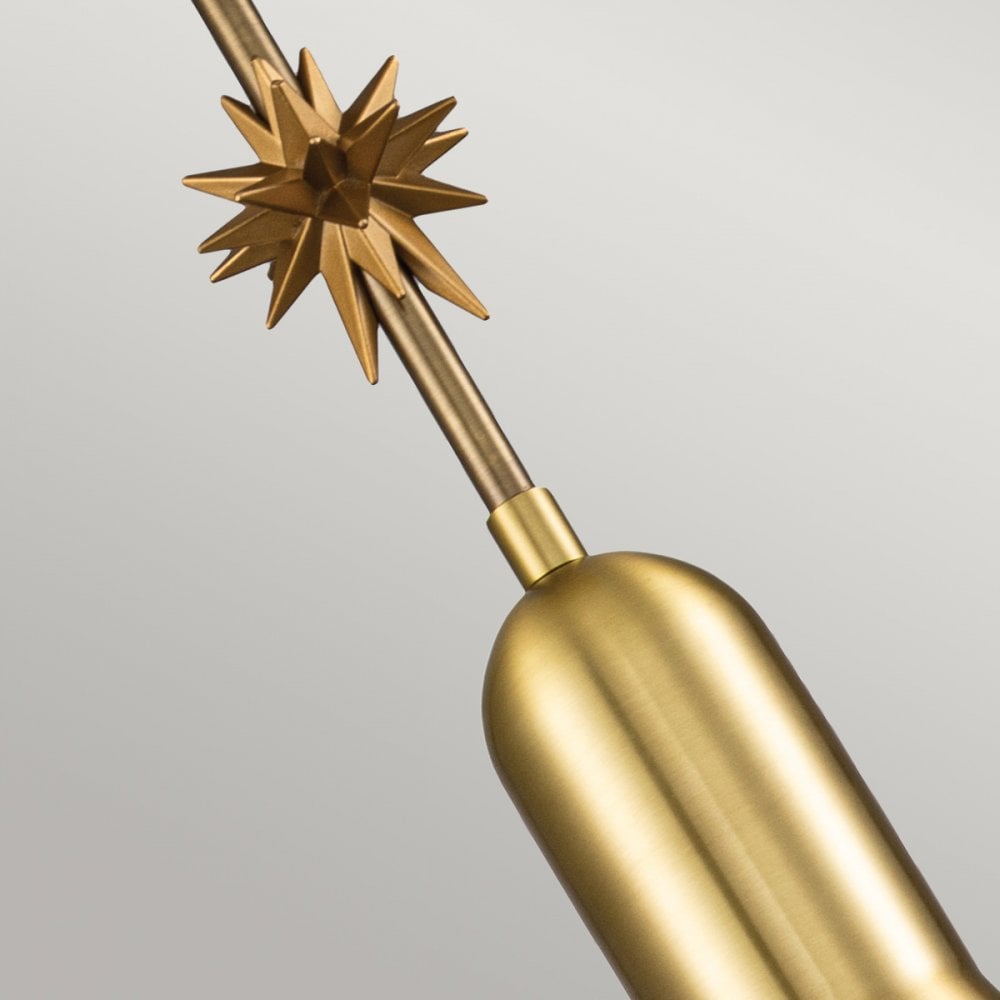 Elstead Etoile 1 Light Small Pendant - Aged Brass & Gold Leaf