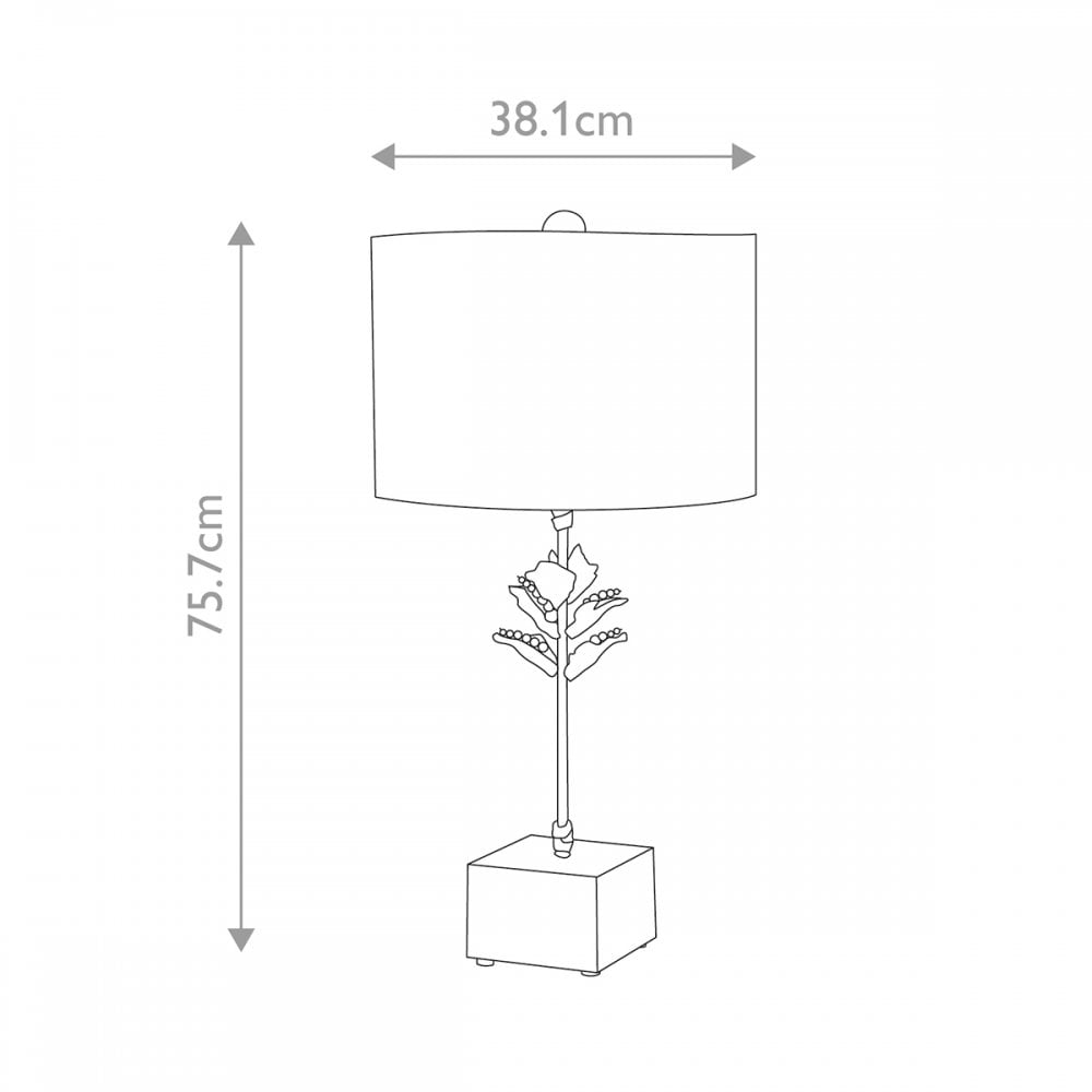 Flambeau Camilia 1 Light Table Lamp - Antique Gold & Black