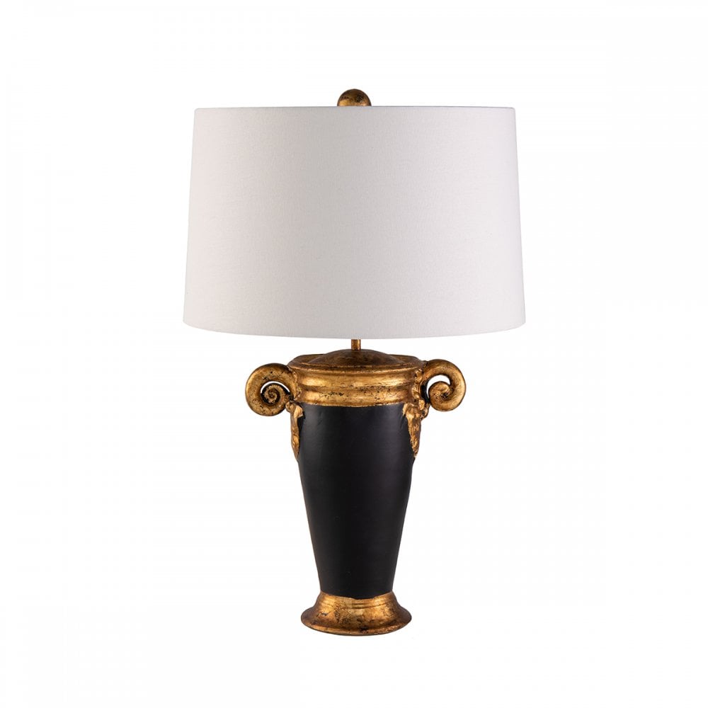 Flambeau Gallier 1 Light Table Lamp - Black & Gold