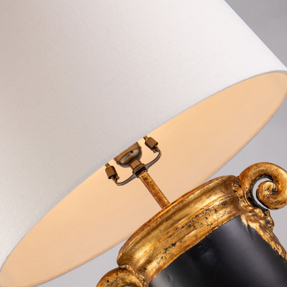 Flambeau Gallier 1 Light Table Lamp - Black & Gold
