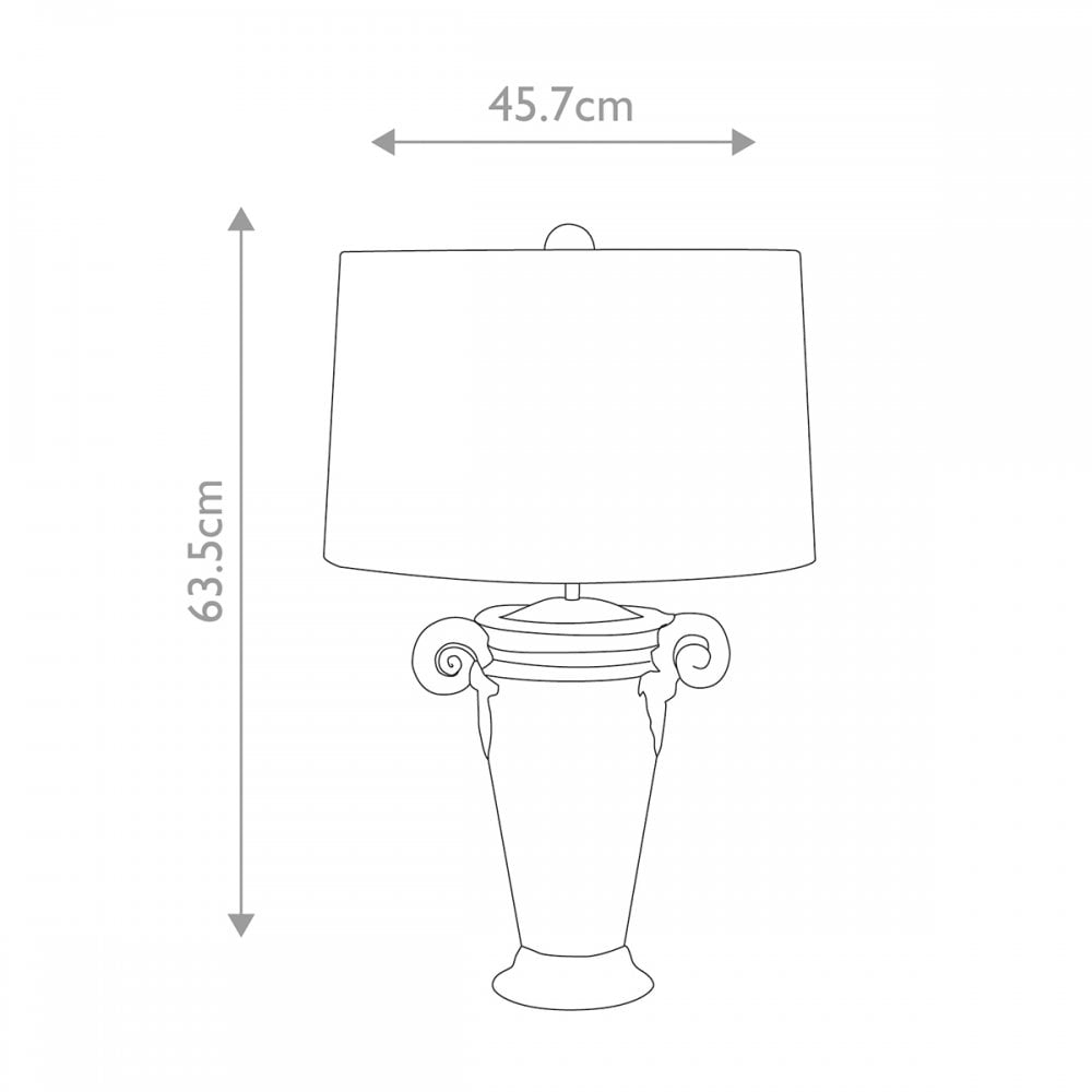 Flambeau Gallier 1 Light Table Lamp - Black & Gold