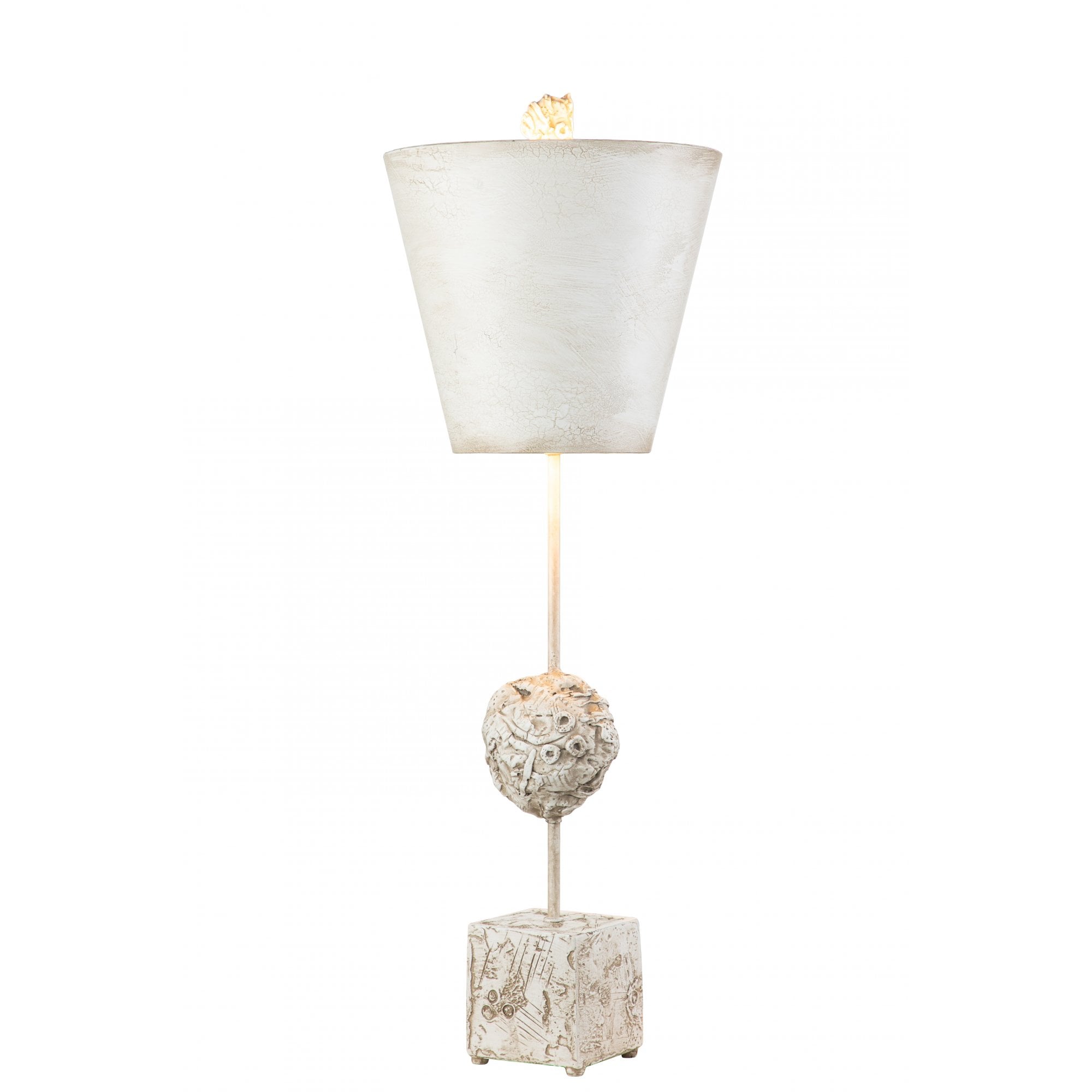 Flambeau Petra 1 Light Table Lamp - Bone White