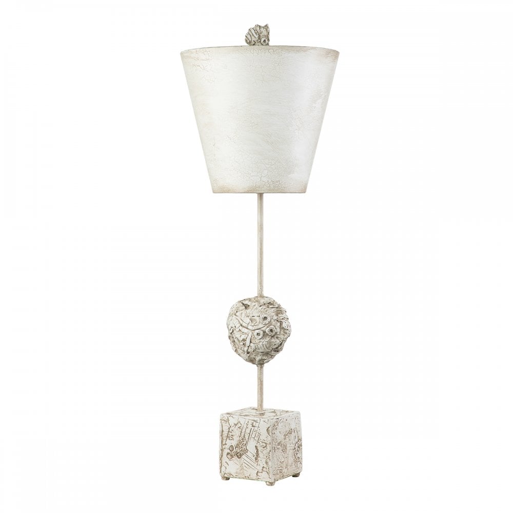 Flambeau Petra 1 Light Table Lamp - Bone White