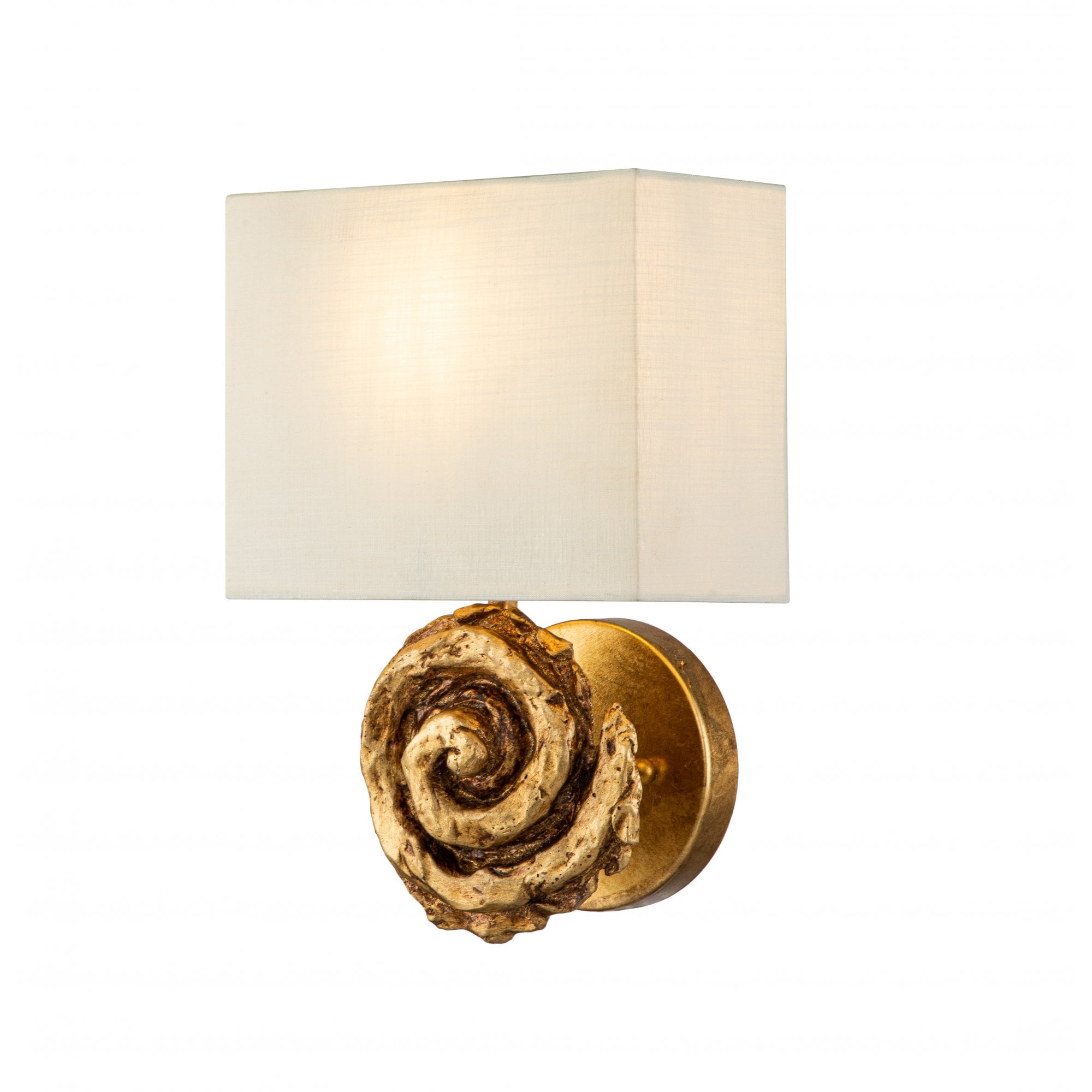 Flambeau Swirl 1 Light Large Wall Light - Gold Leaf