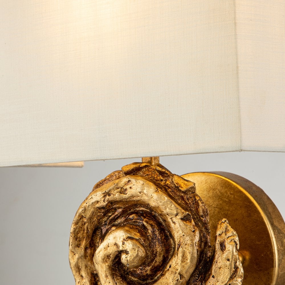 Flambeau Swirl 1 Light Large Wall Light - Gold Leaf