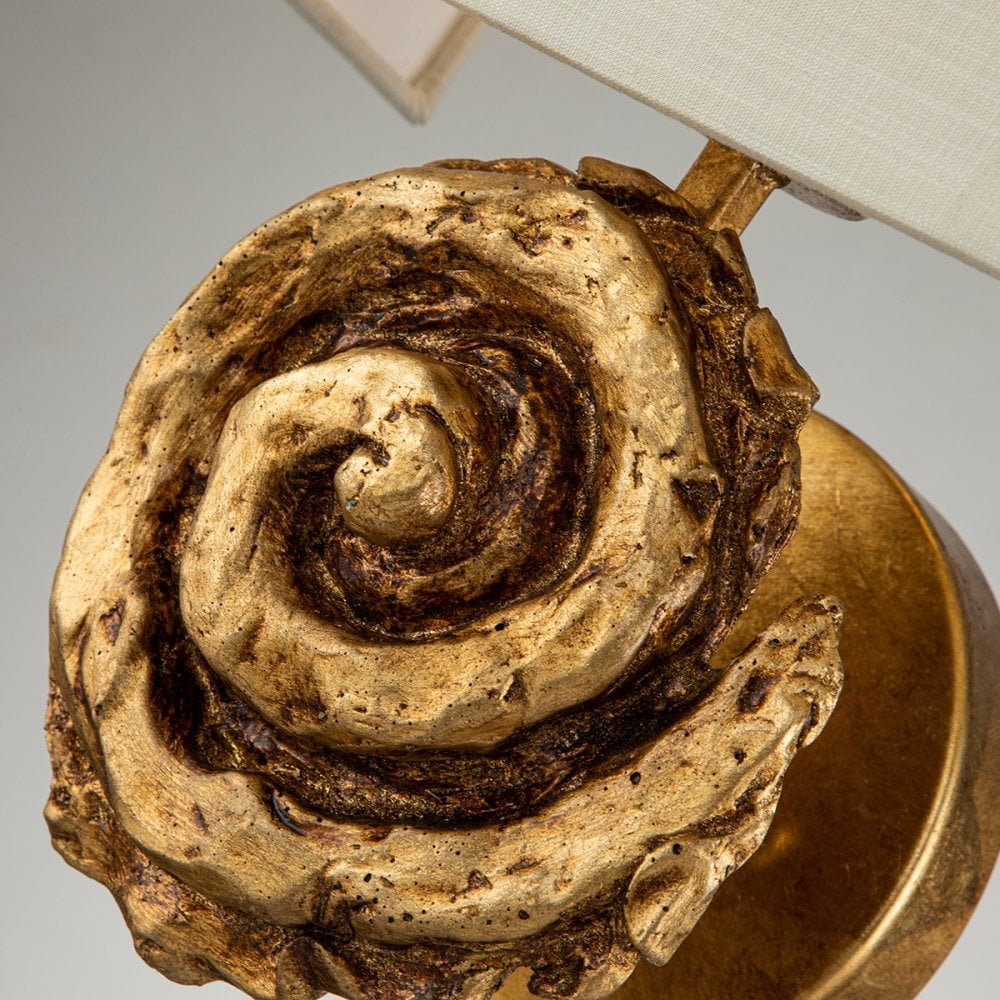 Flambeau Swirl 1 Light Large Wall Light - Gold Leaf