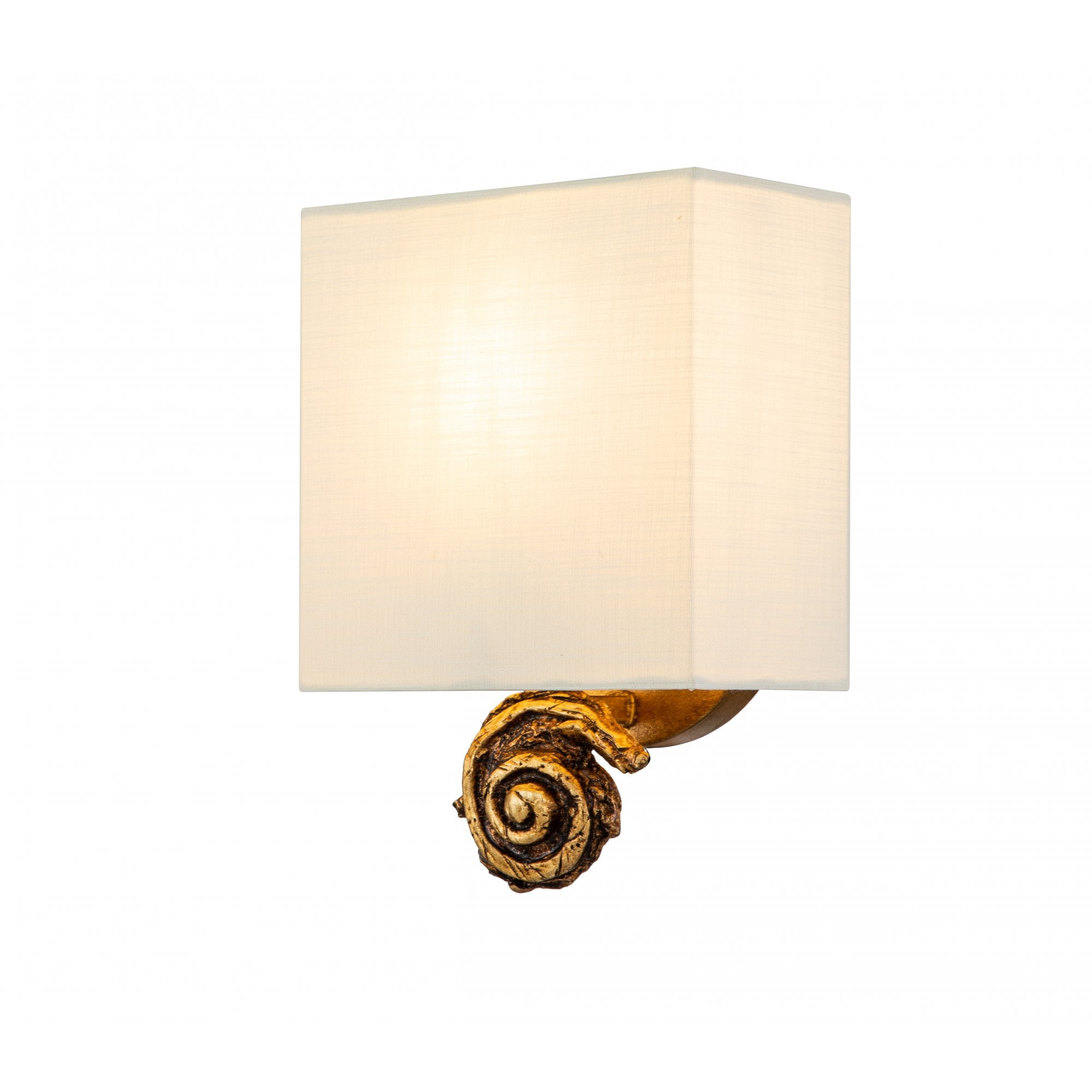 Flambeau Swirl 1 Light Small Wall Light - Gold Leaf