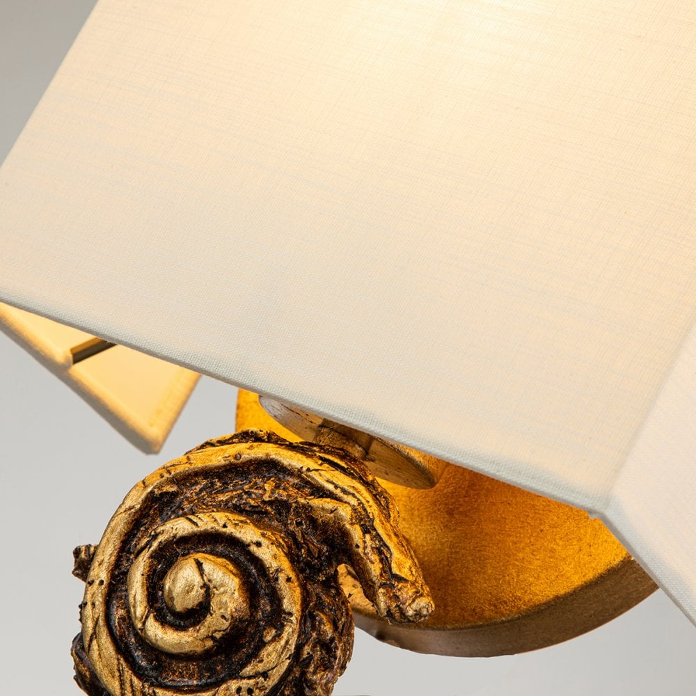 Flambeau Swirl 1 Light Small Wall Light - Gold Leaf