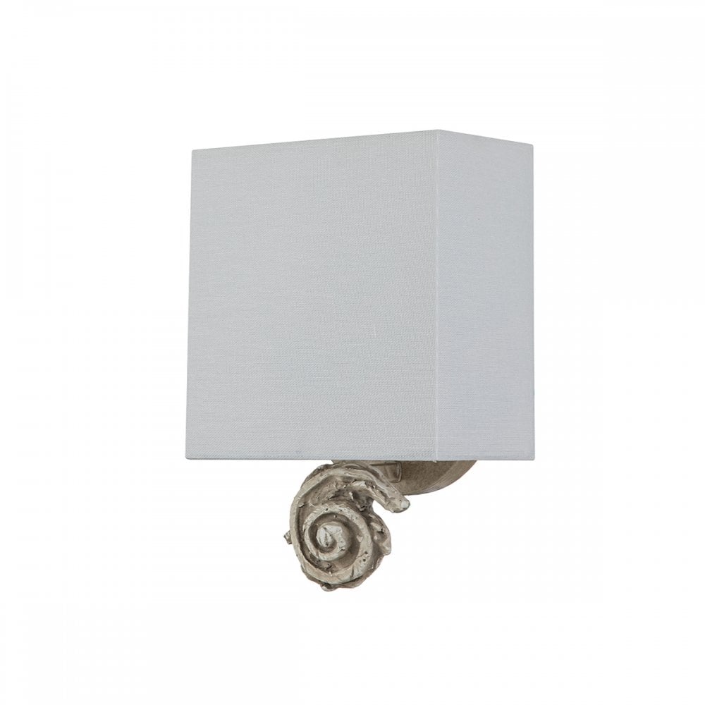 Flambeau Swirl 1 Light Small Wall Light - Bone White