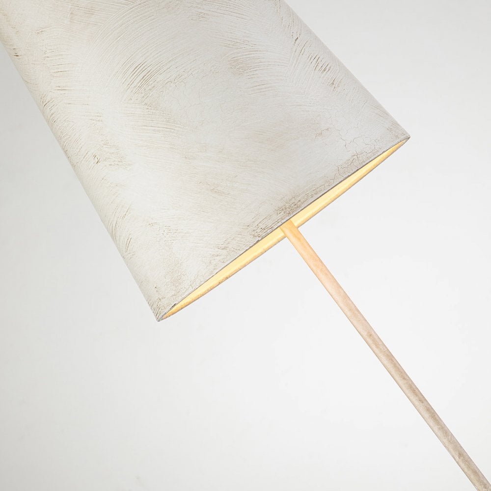 Flambeau Swirl 1 Light Table Lamp - Bone White