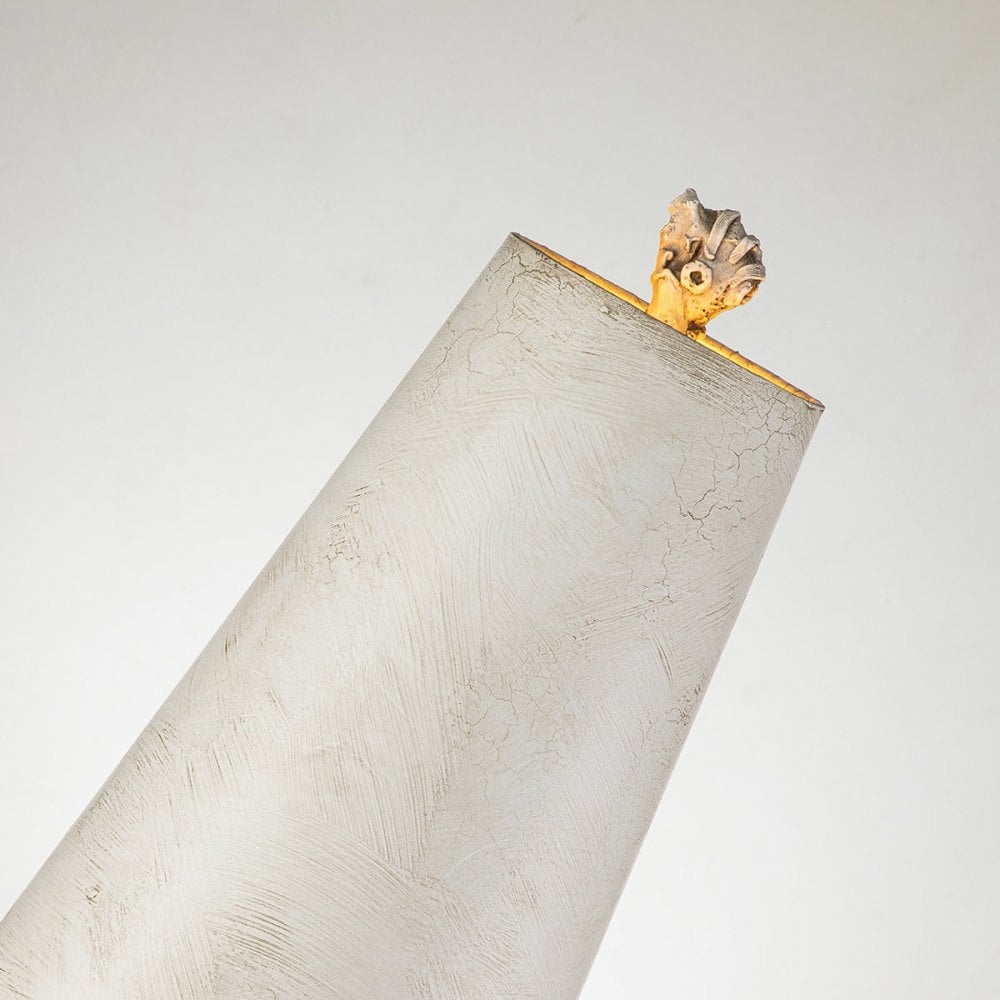 Flambeau Swirl 1 Light Table Lamp - Bone White