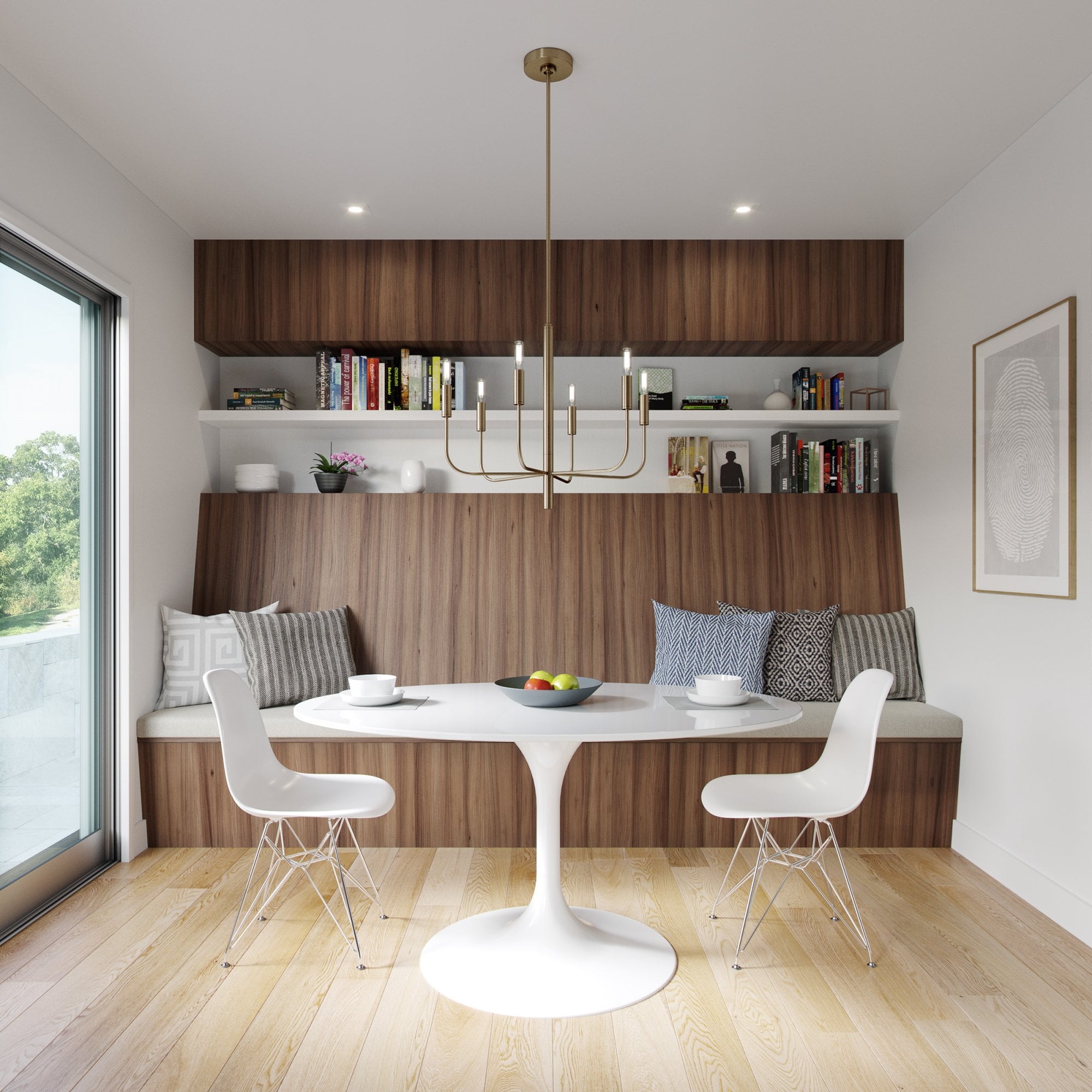 Feiss Brianna 6 Light Chandelier - Burnished Brass