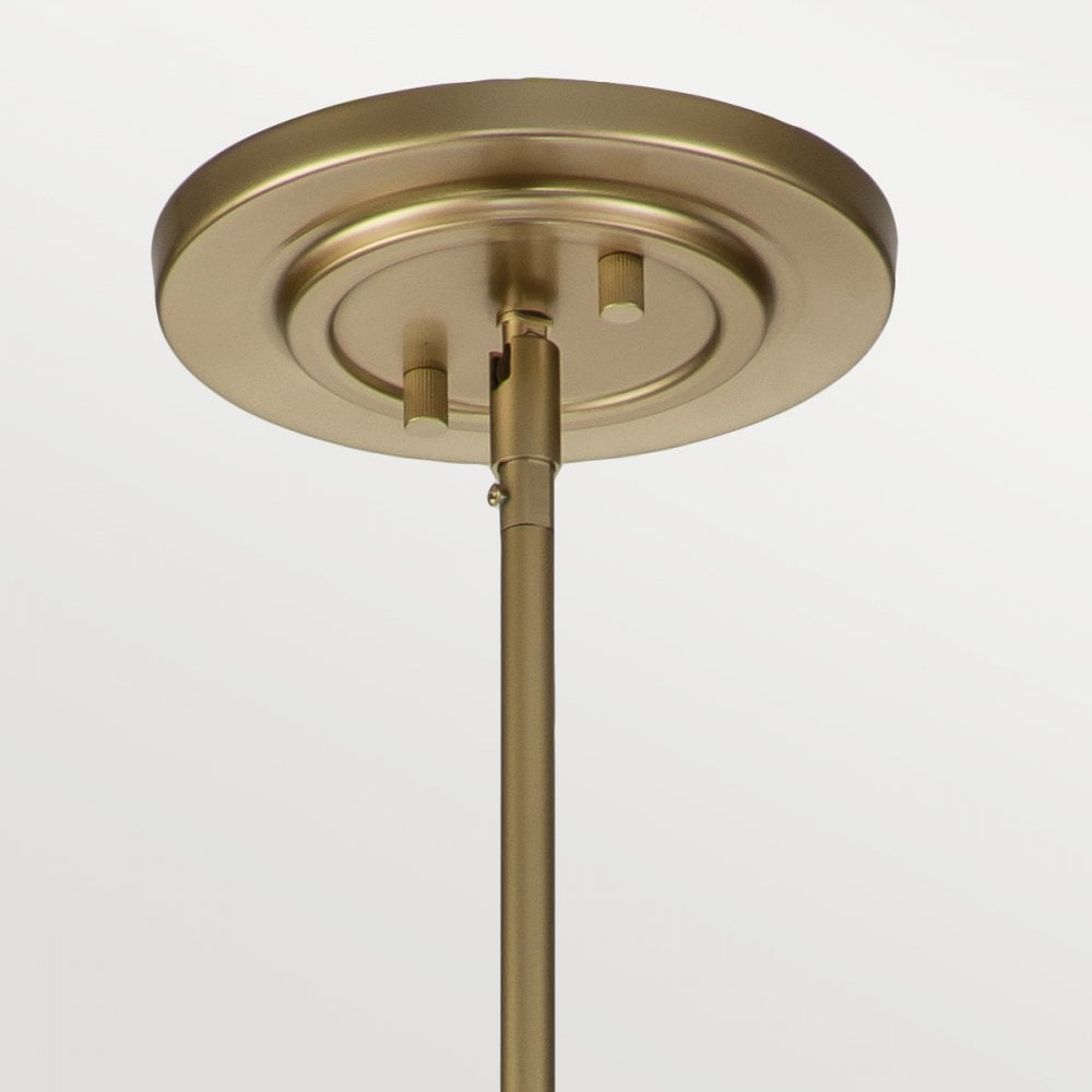 Feiss Fusion 3 Light Large Pendant - Painted Natural Brass