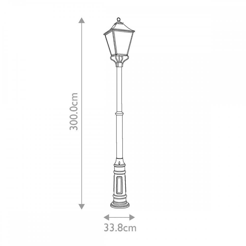 Feiss Galena 4 Light Lamp Post - Sable