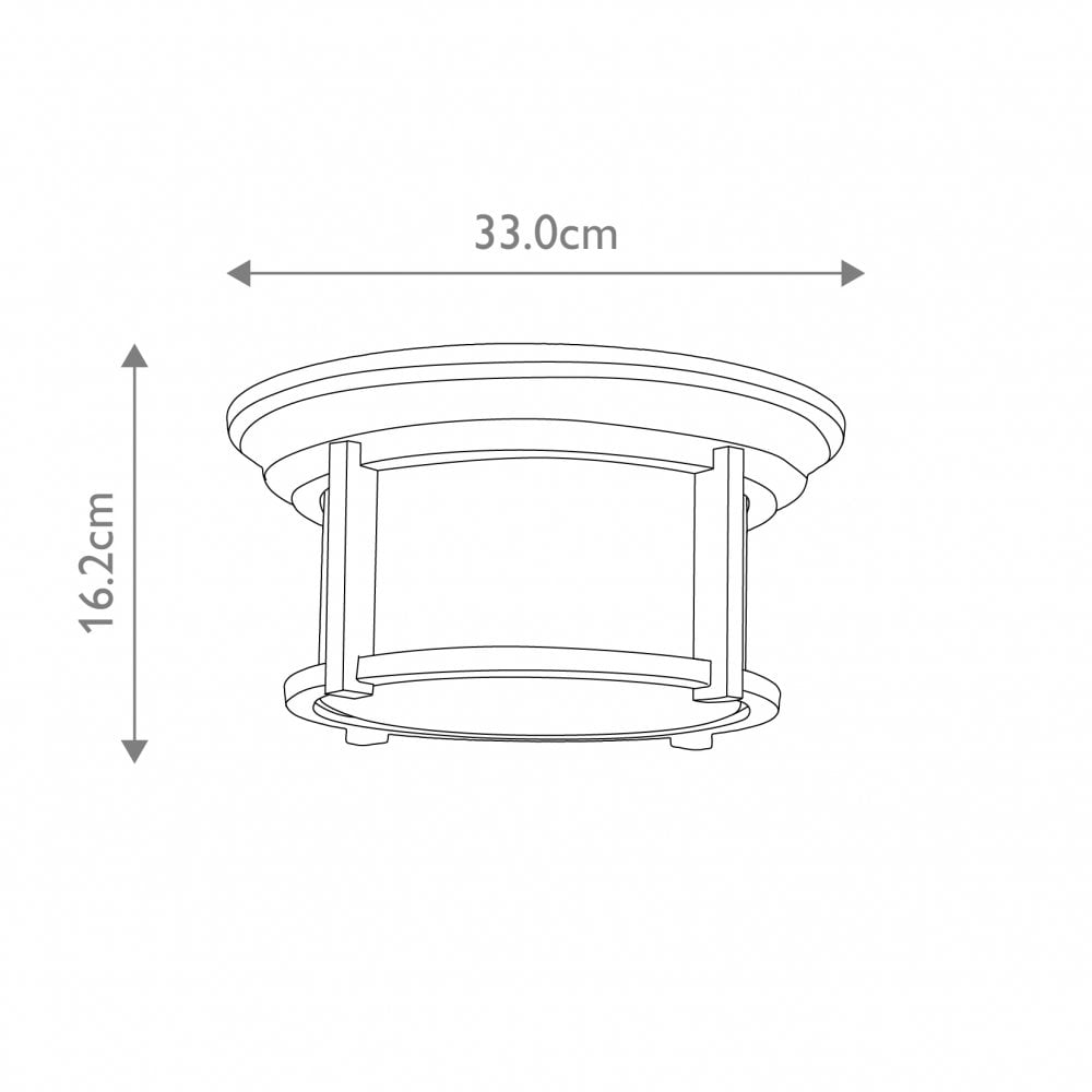 Feiss Merrill 2 Light Flush Mount - Black