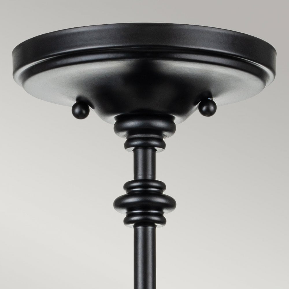 Feiss Pickering Lane 3 Light Semi-Flush - Black