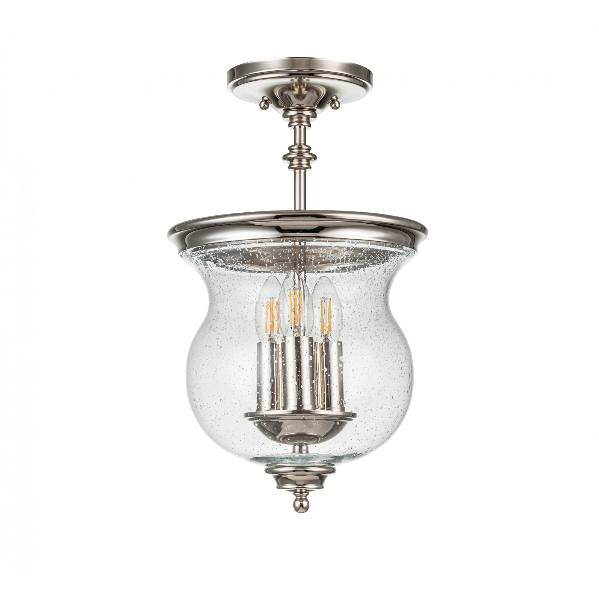 Feiss Pickering Lane 3 Light Semi-Flush - Polished Nickel