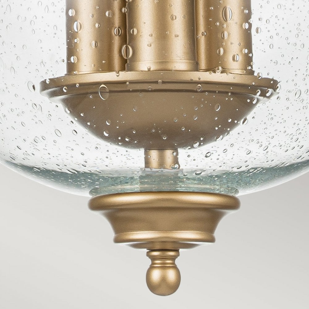 Feiss Pickering Lane 3 Light Semi-Flush - Painted Natural Brass