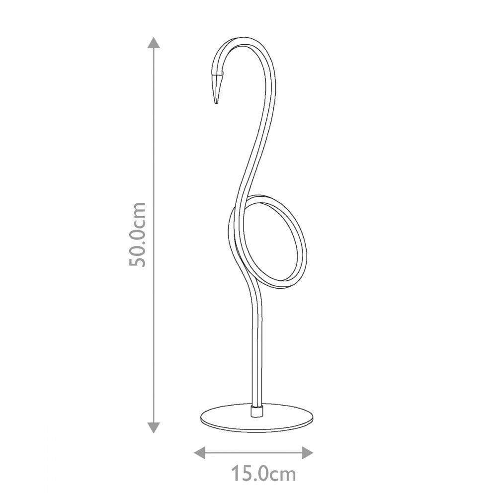Elstead Flamingo LED Table Lamp - Black