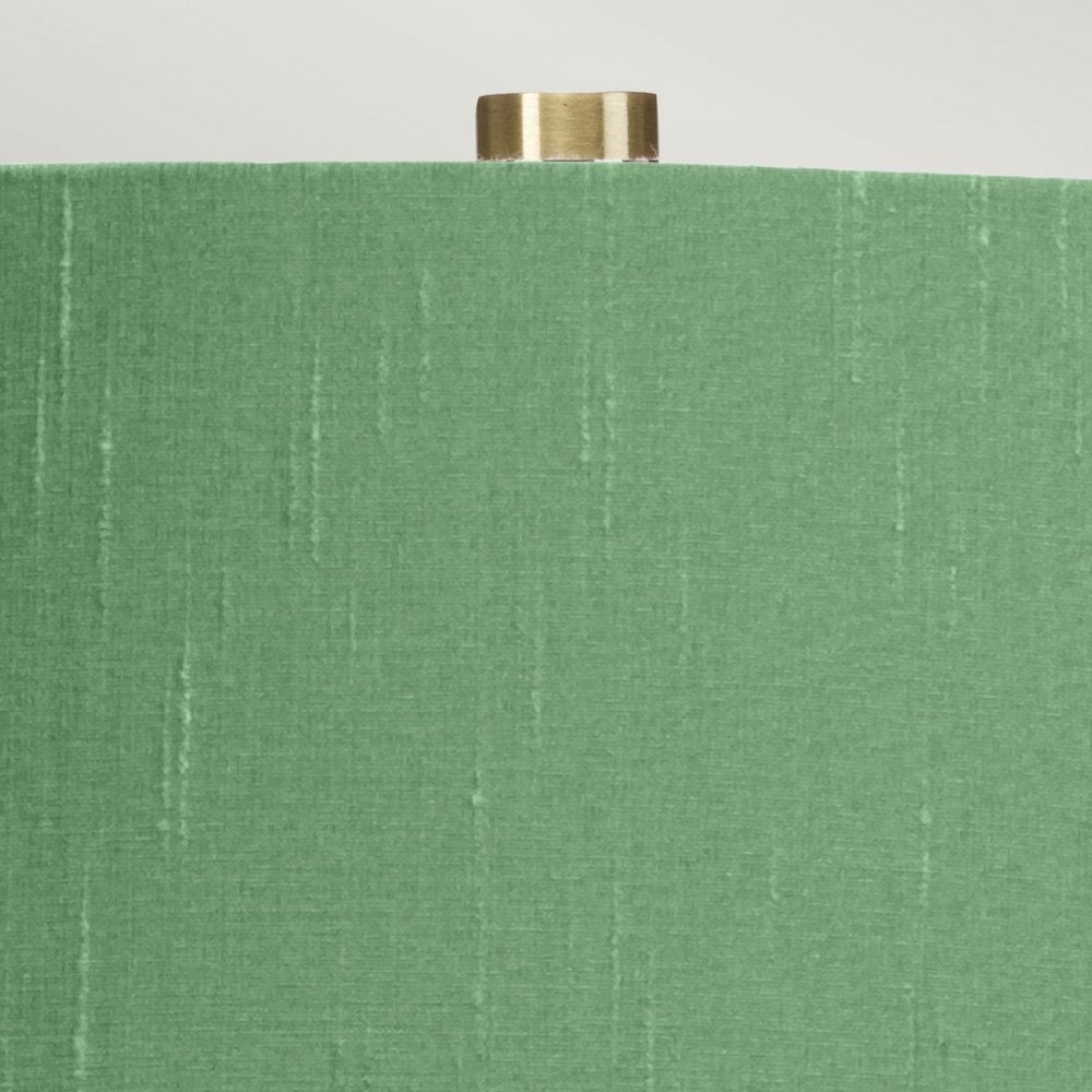 Elstead Isla 1 Light Table Lamp - White, Aged Brass & Green