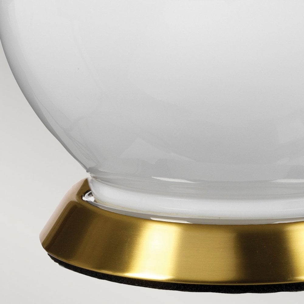 Elstead Isla 1 Light Table Lamp - White, Aged Brass & Pink