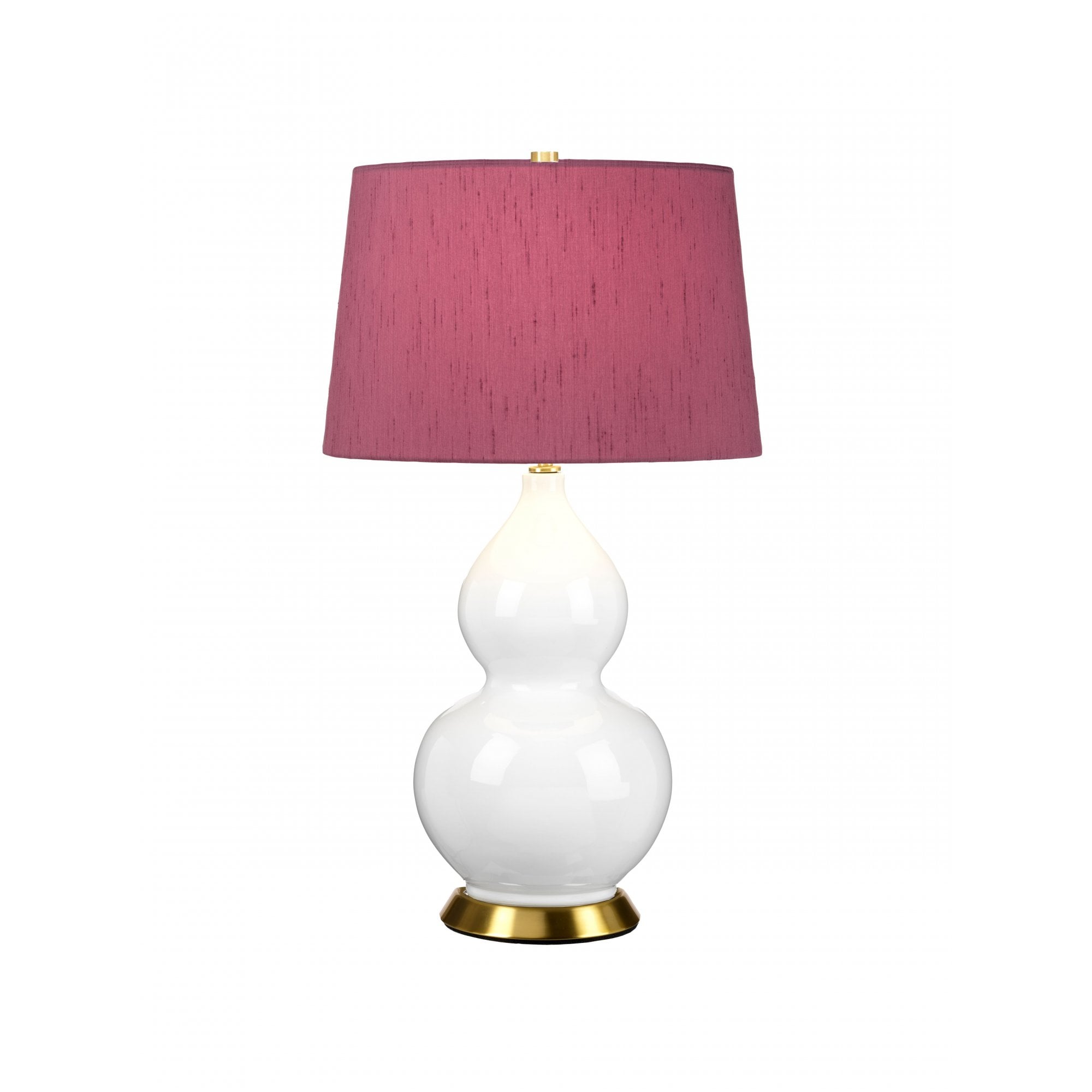 Elstead Isla 1 Light Table Lamp - White, Aged Brass & Purple