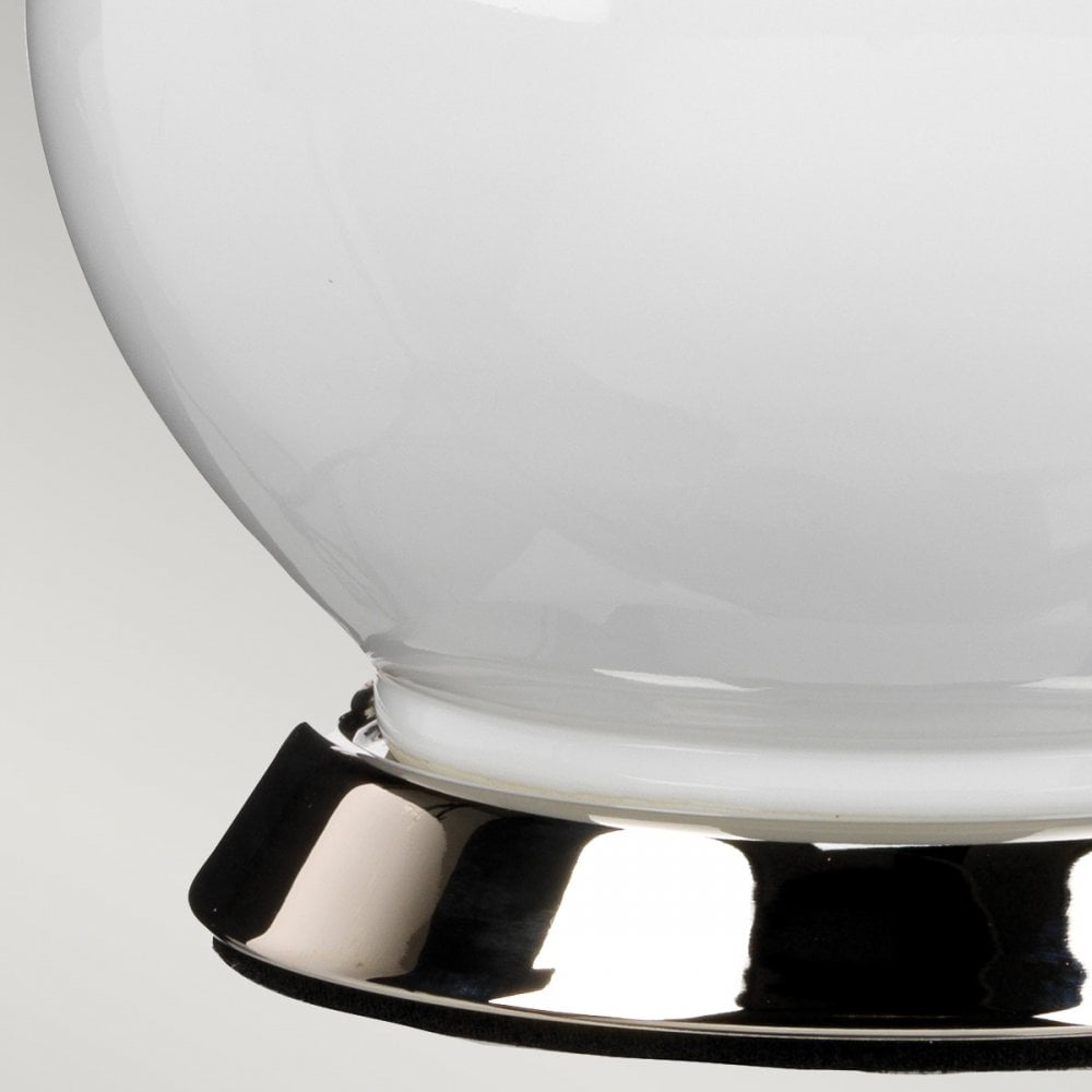 Elstead Isla 1 Light Table Lamp - White, Polished Nickel & Yellow